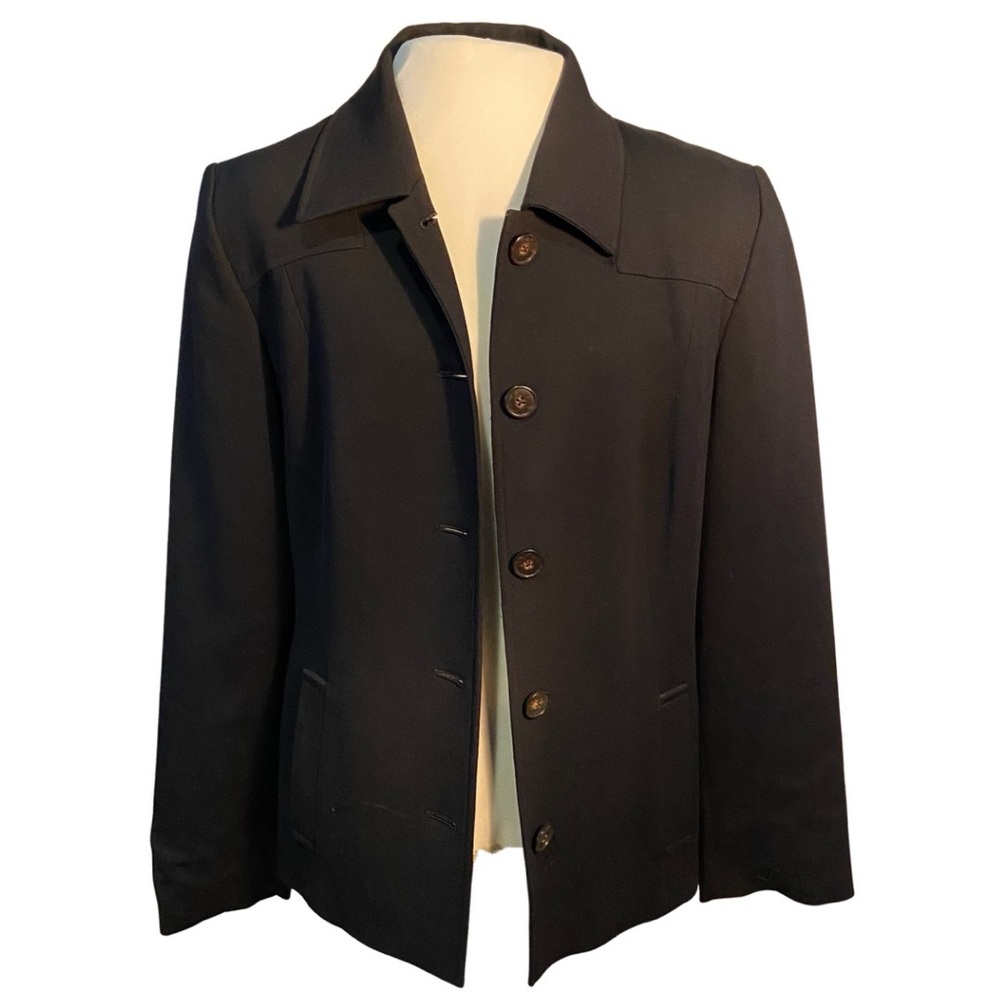 Vintage Classic Linda Allard for Ellen Tracy dark navy / black Women's Blazer